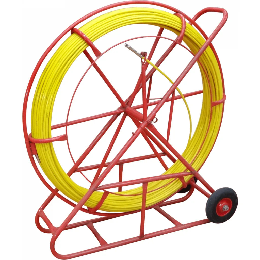 Imagen 1 de 300mt 11mm c/Carrete c/Ruedas FibraVidrio/PE Pasacables Laucha
