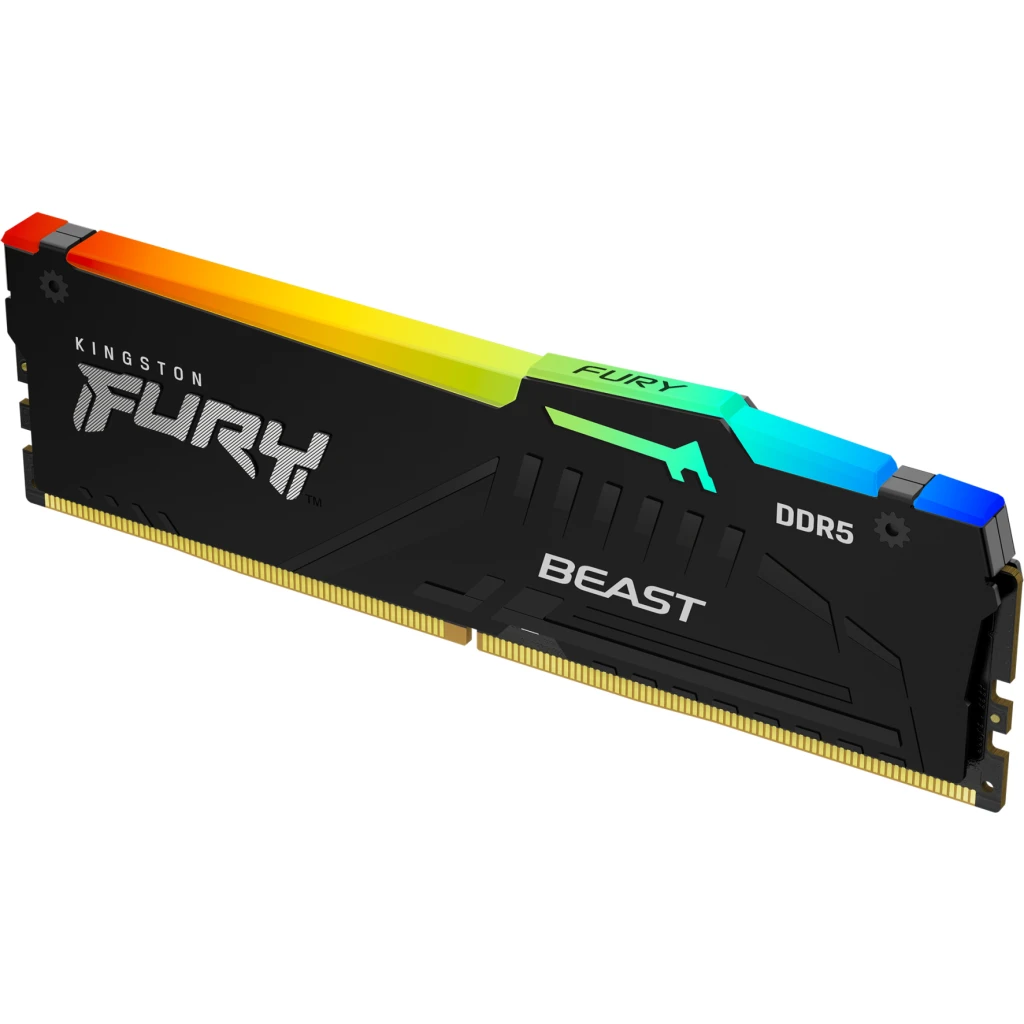 Memoria RAM 16GB DDR5 6400MHz DIMM CL32 1.4v 288p Kingston FURY Beast RGB Expo
