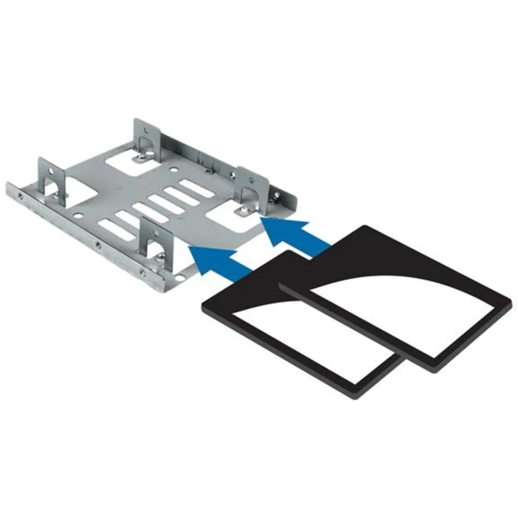 Imagen 4 de Bracket Adaptador p/ PC de 2 Unidade SSD 2.5" a 3.5" Incluye Juego de Tornillos