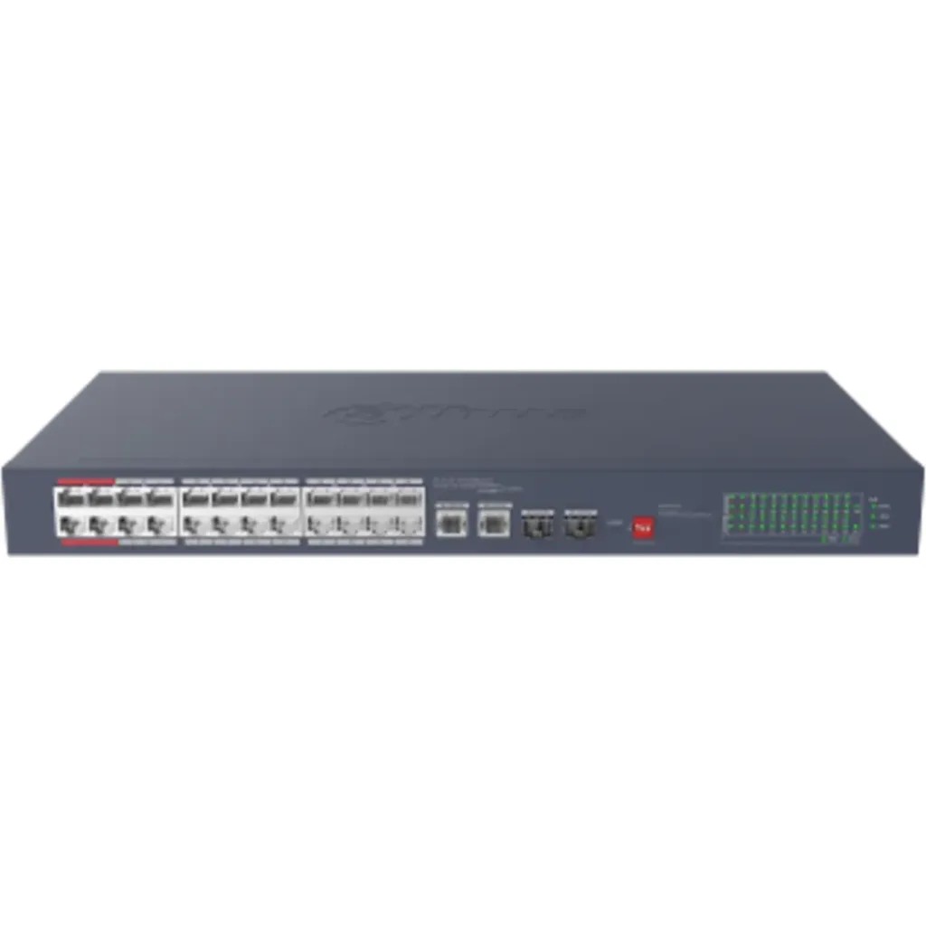 Imagen 3 de DH-CS4228-24GT-240-V2. Switch Dahua, 24 Puerto PoE ( 10/100/1000 Mbps), 2 Puertos uplink ( 10/100/1000 Mbps), 2 Puertos SFP ( 1000 Mbps ) Administración en Nube, Capa 2, PoE Total 240W.