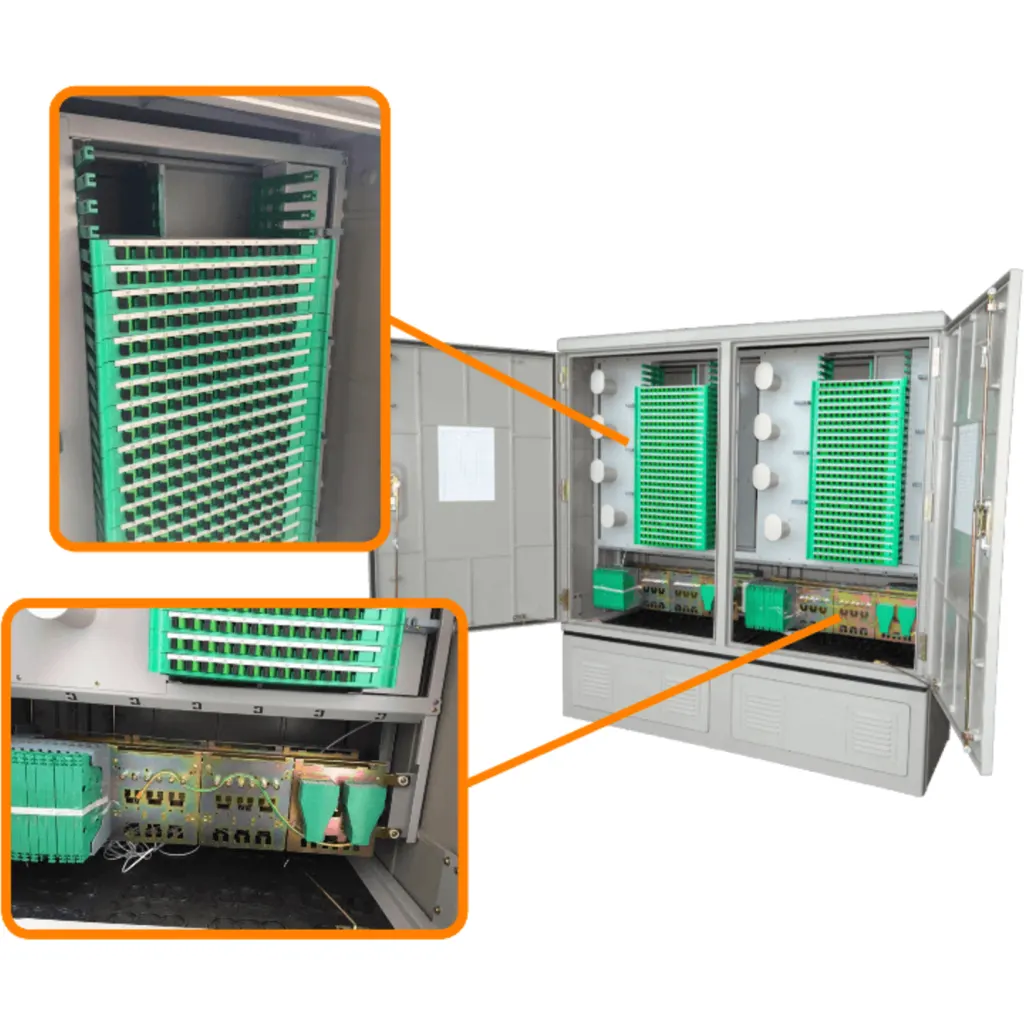 FIBRA 108-ODF inc-1152-SC/APC 62x148x154cm 4-Puerta Exterior-Piso IP65