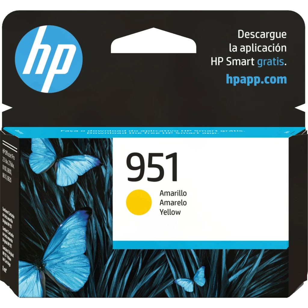Imagen 0 de Cartridge HP 951 Amarillo OfficejetPro251dw/276dw/8100/8600/8610/8620 700Pág 8ml