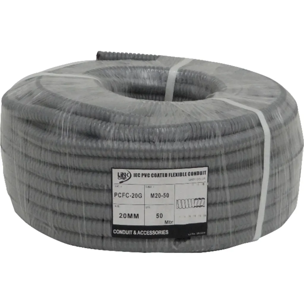 Imagen 1 de 20mm Rollo-50mts Conduit Flexible Metalico Cubierto-PVC 1/2-Pulg PCFC
