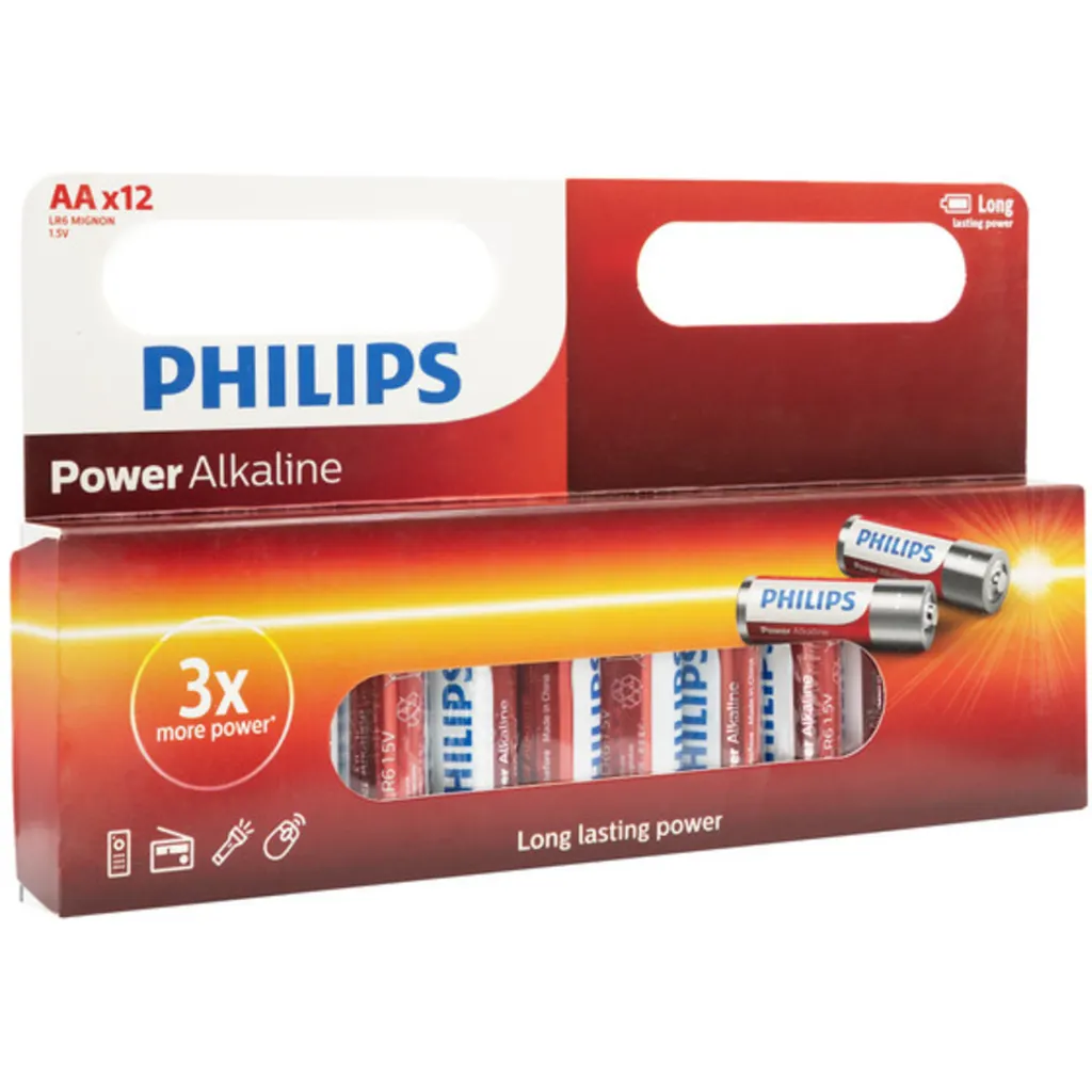 Imagen 1 de Blister Pilas Philips 12*AA Alcalinas