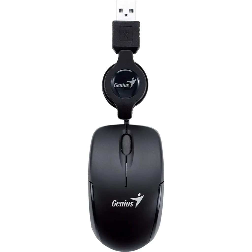 GENIUS MOUSE CABLE RETRACTIL USB BLACK MICRO-TRAVELER-V2