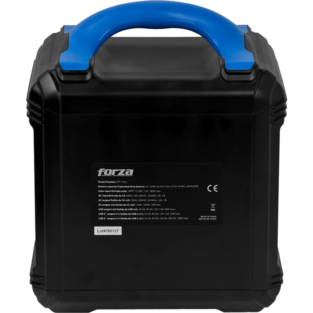 Imagen 4 de FORZA 700W Bateria Litio-LMFP 551Wh Portatil inversor OndaPura MPPT