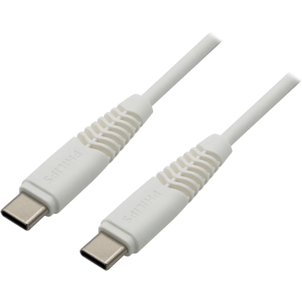 Imagen 1 de DLC5531CW CABLE PHILIPS UBC-C A USB-C 1M 2A MAX BLANCO