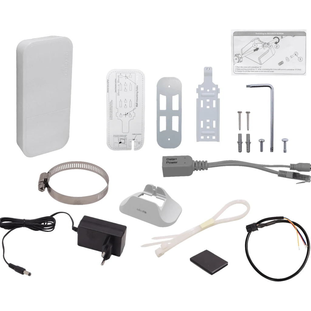 Imagen 1 de MIKROTIK 1-Sim U.FL Ext 2,4GHz-N300 22dBm 2x2-2dBi 1-100 incPoE24V L4