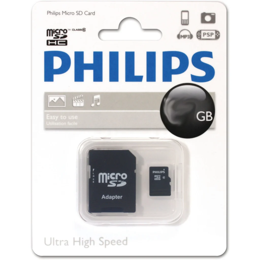 Imagen 0 de PHILIPS Micro SD CL10 with adapter 64 GBFM64MA45B/97