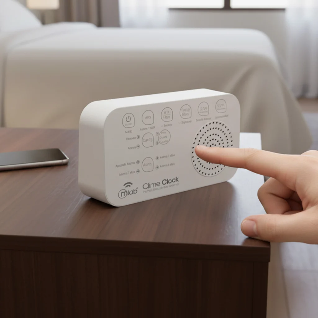 Imagen 3 de MLAB PARLANTE RADIO RELOJ DESPERTADOR TEMPERATURA CLIME CLOCK WHITE