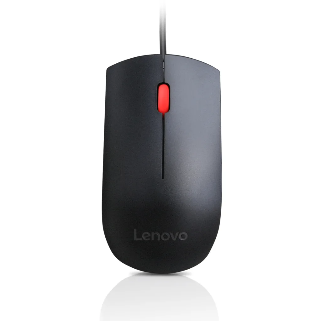 Imagen 1 de Mouse Lenovo USB Essential Alámbrico Conectividad USB 3 Botones 1600 dpi Negro 