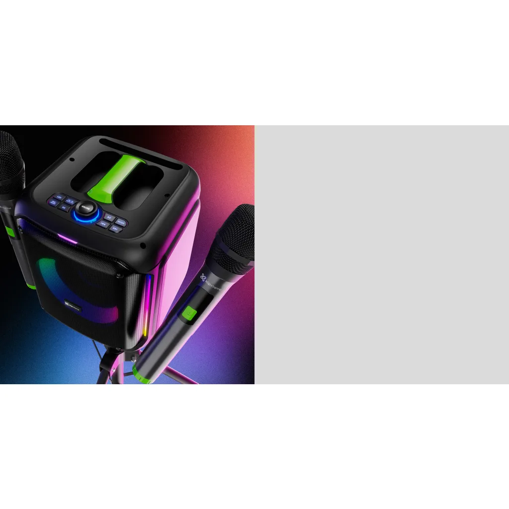 Imagen 10 de Klip Xtreme - Speaker system - Black - tripod with 2 mics