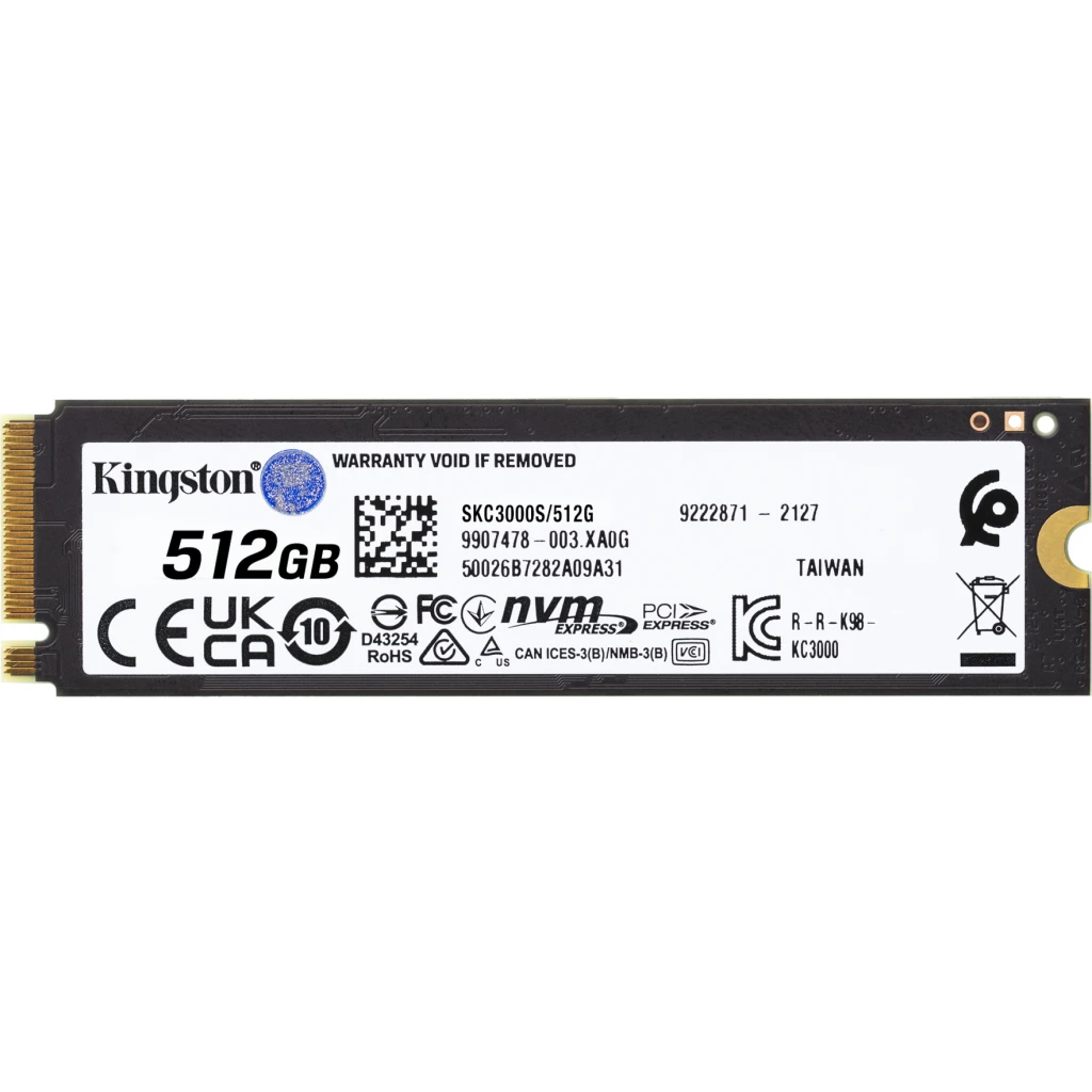Imagen 1 de Unidad SSD Kingston KC3000 512GB M.2 22*80 PCIe4.0 NVMe Lec 7000MB/s Esc3900MB/s