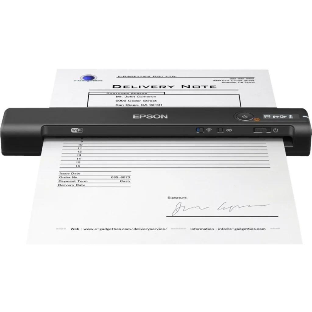 Imagen 1 de Escáner de Escritorio Portátil Epson ES-60W 600dpi WiFi USB 2.0 Micro Tipo-B