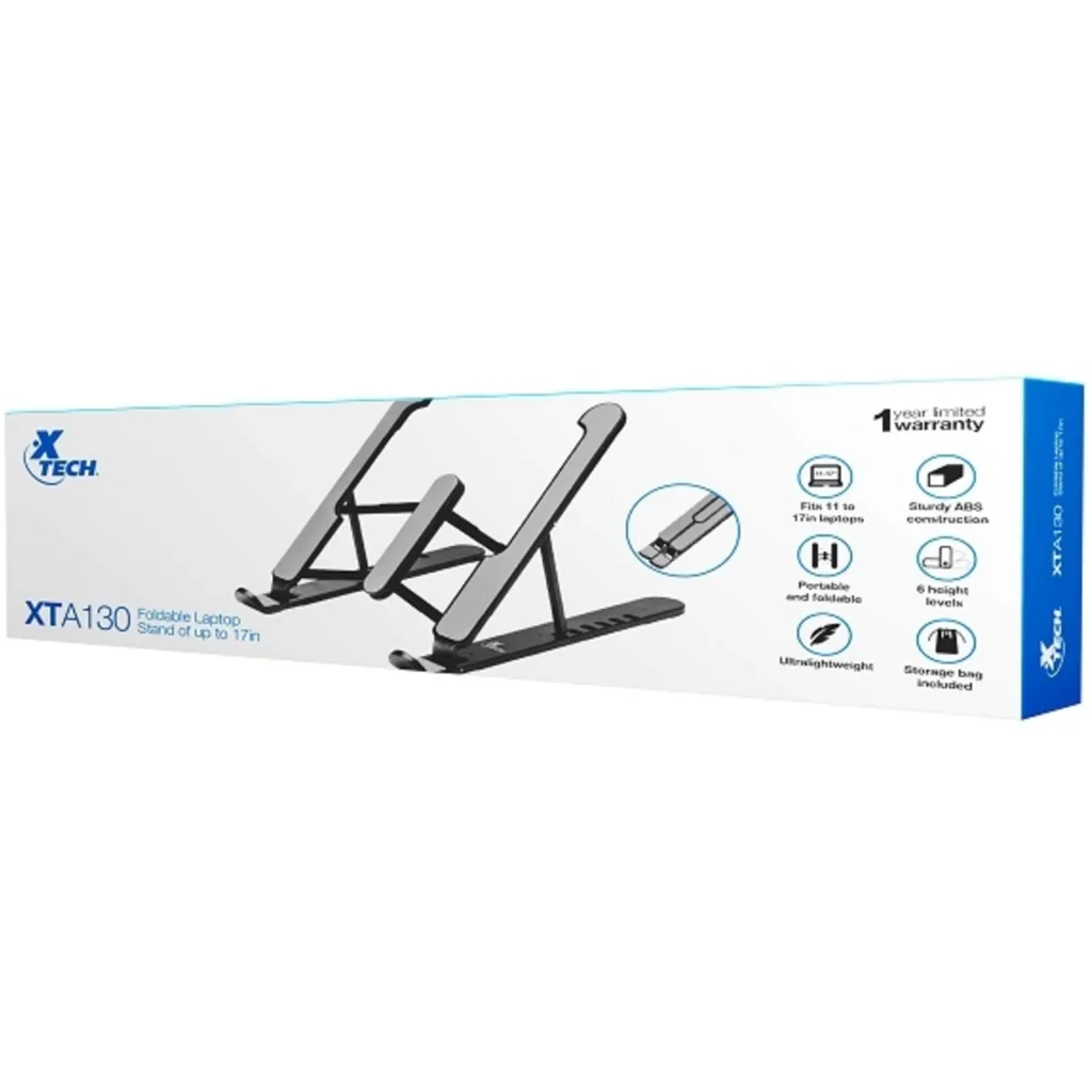 Base Alzador Plegable Xtech para Notebook de hasta 17"" Superficie antideslizante