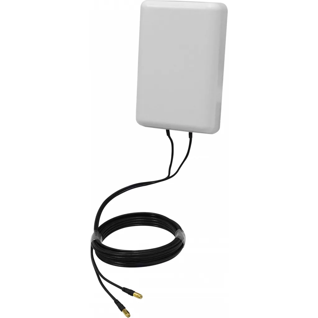 Imagen 3 de 2x7/9dBi 2-SMA-M/5mt 698-960 1710-2700MHz Pol-X Antena Panel 26x17x6cm