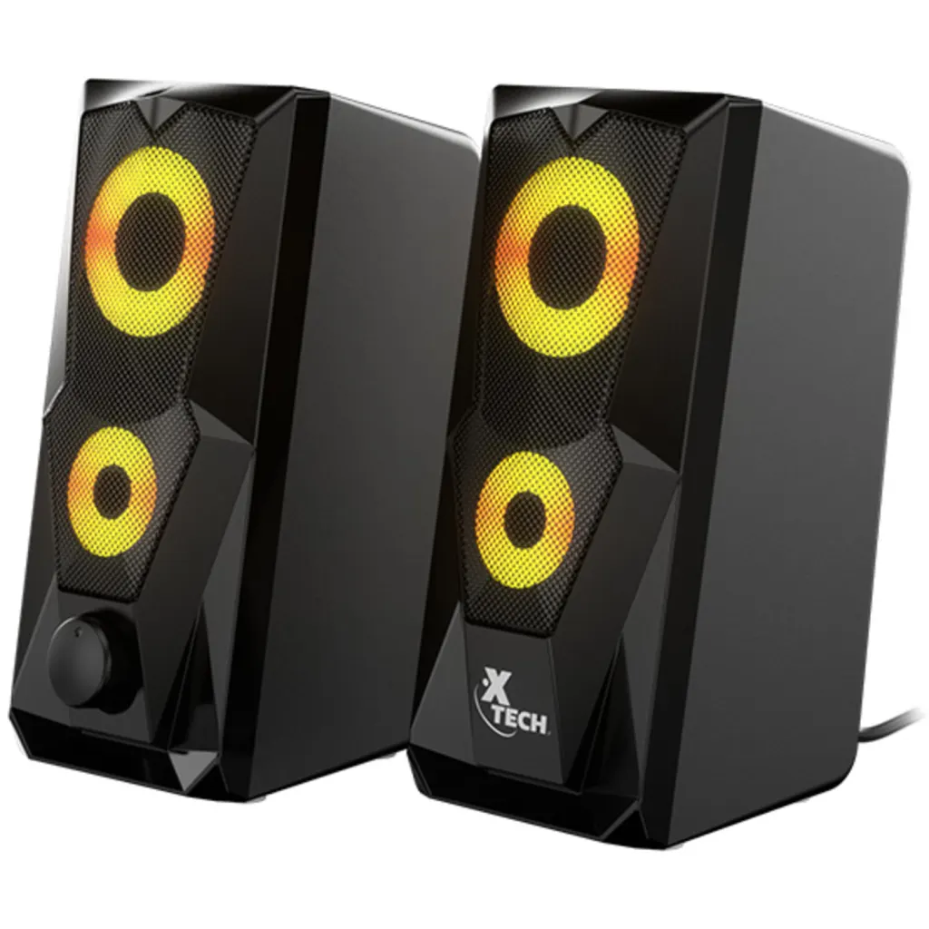 Parlantes Multimedia X-Tech XTX-131 6W Conexion 3.5 mm y USB con Luces LED