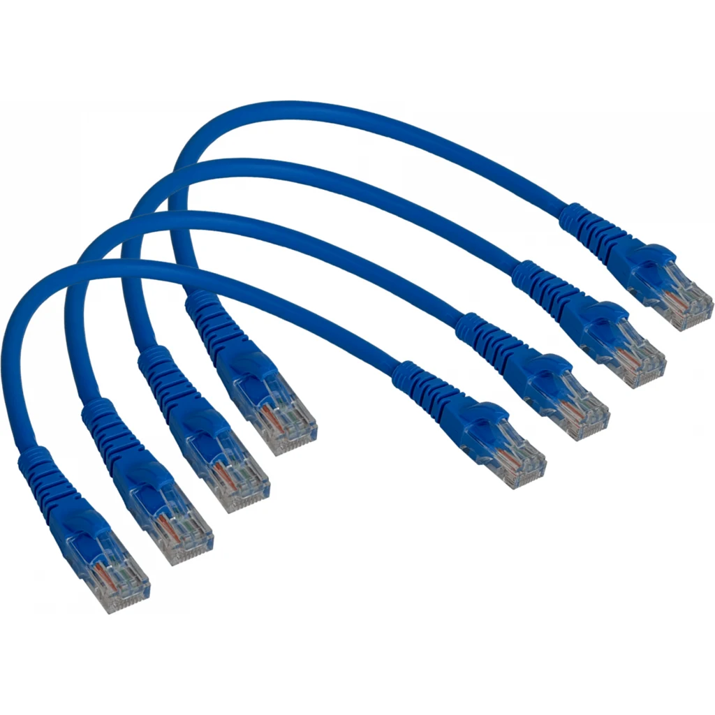 Imagen 3 de LINKMADE 4UN 30CM CAT5E AZUL LSZH CABLE PATCH INYECTADO MULTIFILAR