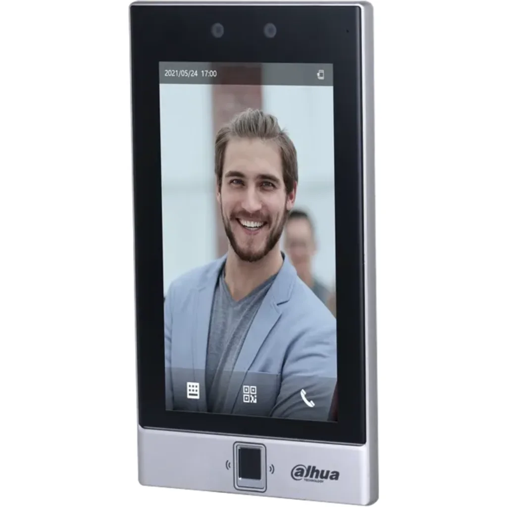 Imagen 1 de DHI-ASI7214S-W. Control de Acceso Dahua con reconocimiento facial, clave, huella, código QR y tarjet