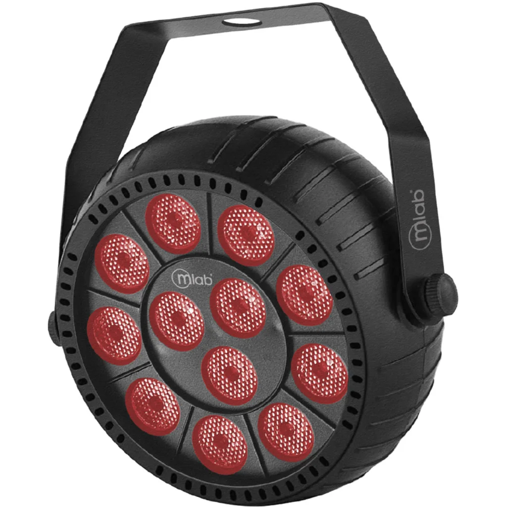 Imagen 1 de MLAB LUZ FIESTA CIRCLE 12 LED PAR STROBE LIGHT MIC MUSIC RGB 3 EN 1