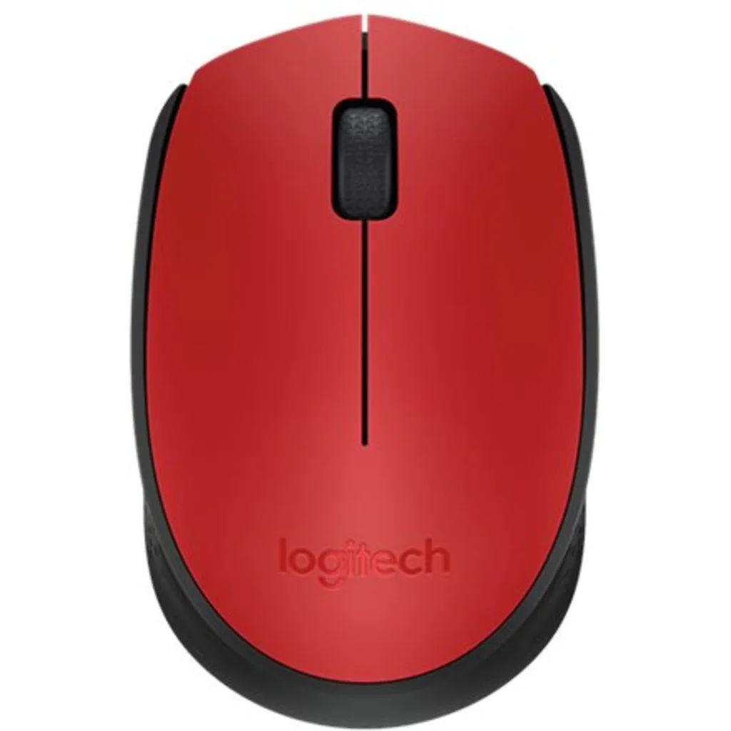 Mouse Inalámbrico Logitech M170 Óptico 1000dpi 2.4GHz 3 botones USB Color Rojo