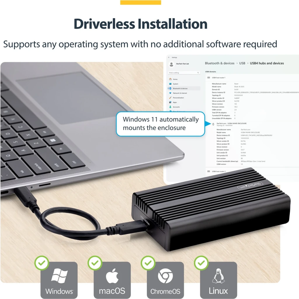 Imagen 4 de Caja USB4 NVMe M.2 - Caja para SSD