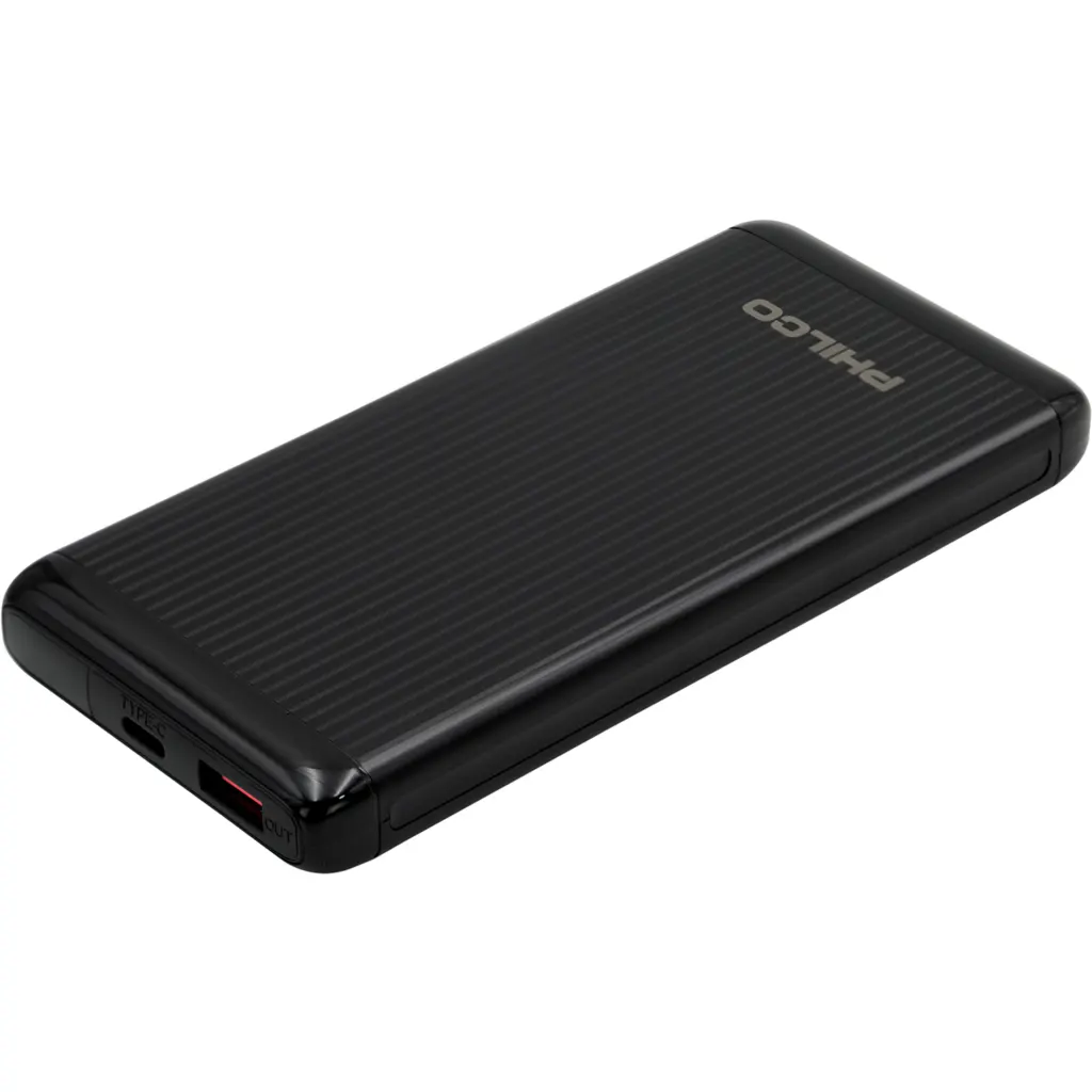 Imagen 1 de POWERBANK PHILCO 10.000MAH / PD 22.5W BLK PMA8124BK