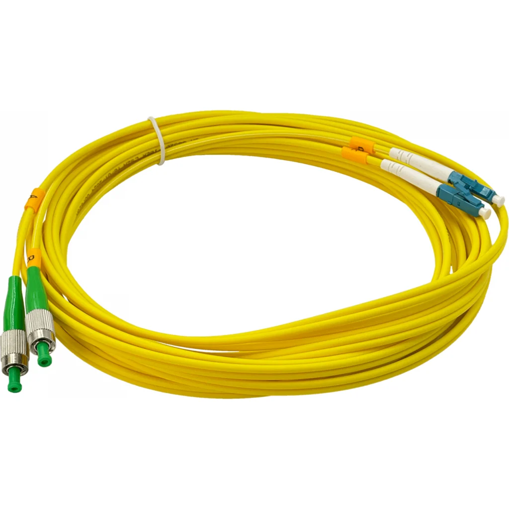Imagen 1 de 5mt FC/APC-LC/UPC MonoModo SM Duplex Jumper Cable Fibra 9/125um 3mm 