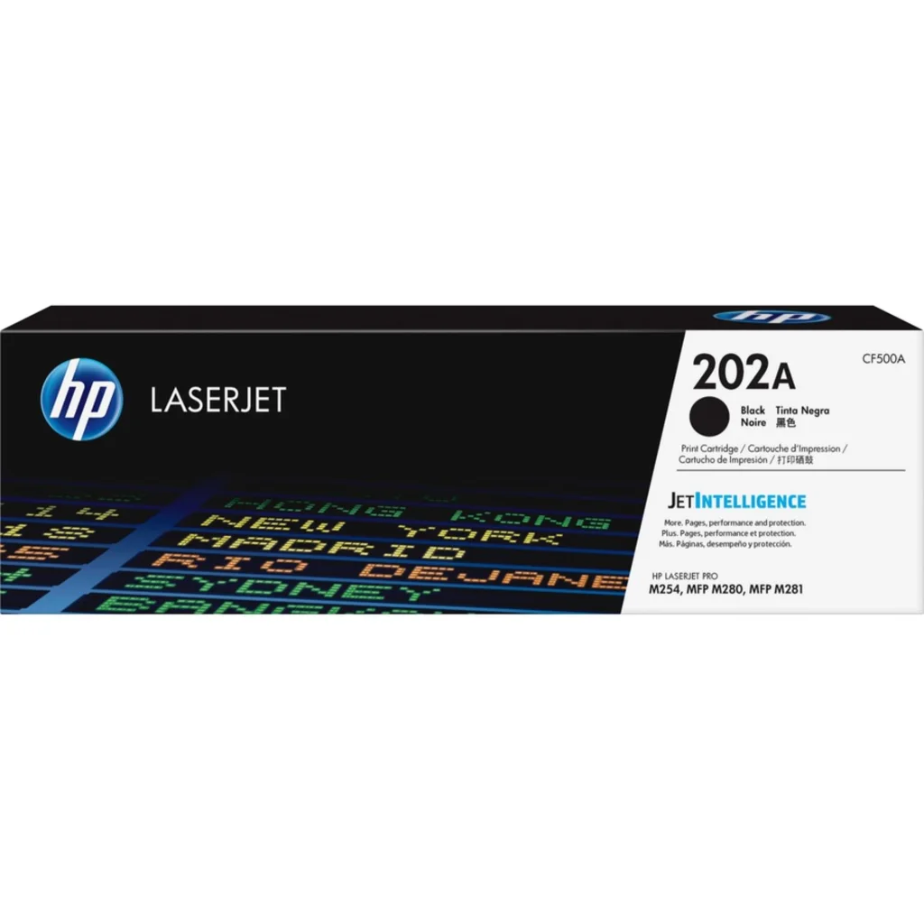 Toner HP 202A Negro Impresora Láser LaserJet Pro M254/M280, 1400 Pág. Aprox.