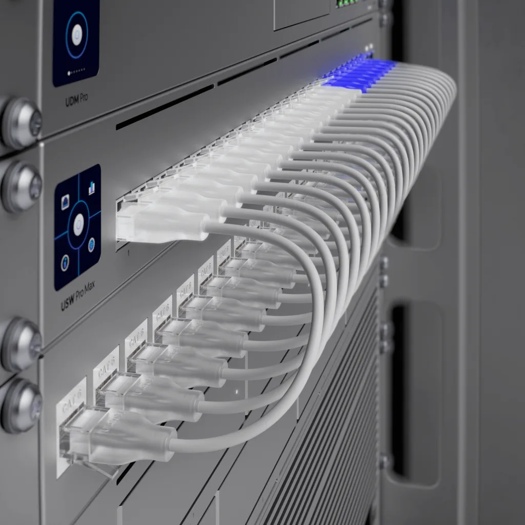 Imagen 1 de UBIQUITI 30cm Cable Etherlighting Blanco Cat6 UACC-Cable-Patch-EL