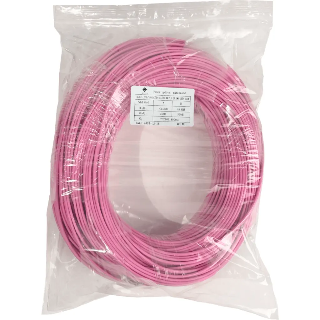 Imagen 2 de LSZH 100mt LC-SC OM4 MultiModo MM Duplex Jumper Fibra 50/125um 3mm