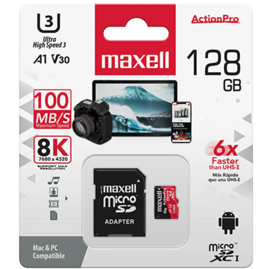 Imagen 3 de Tarjeta microSD Maxell MCSD-128GB-A1
