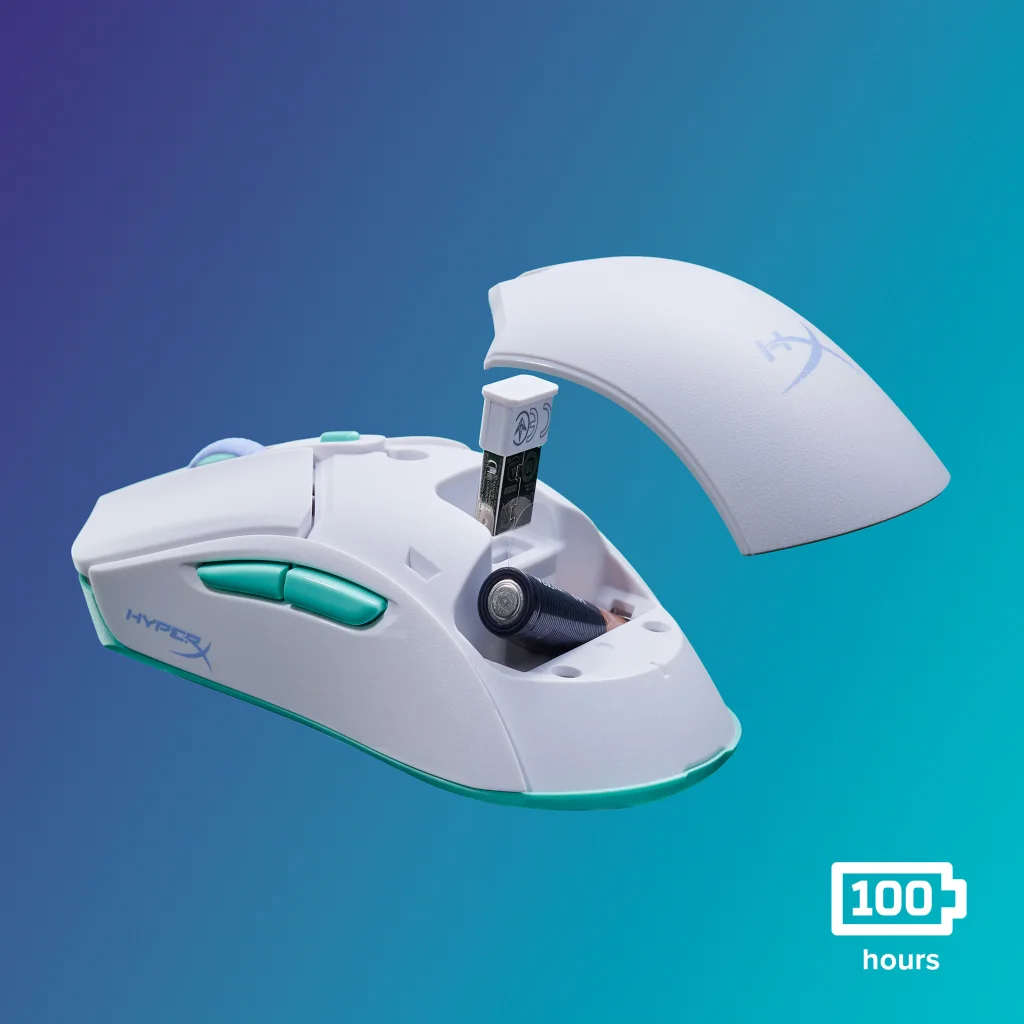 Imagen 2 de Mouse Gamer Inalámbrico HyperX Óptico 12000dpi Bluetooth 2.4GHz Blanco