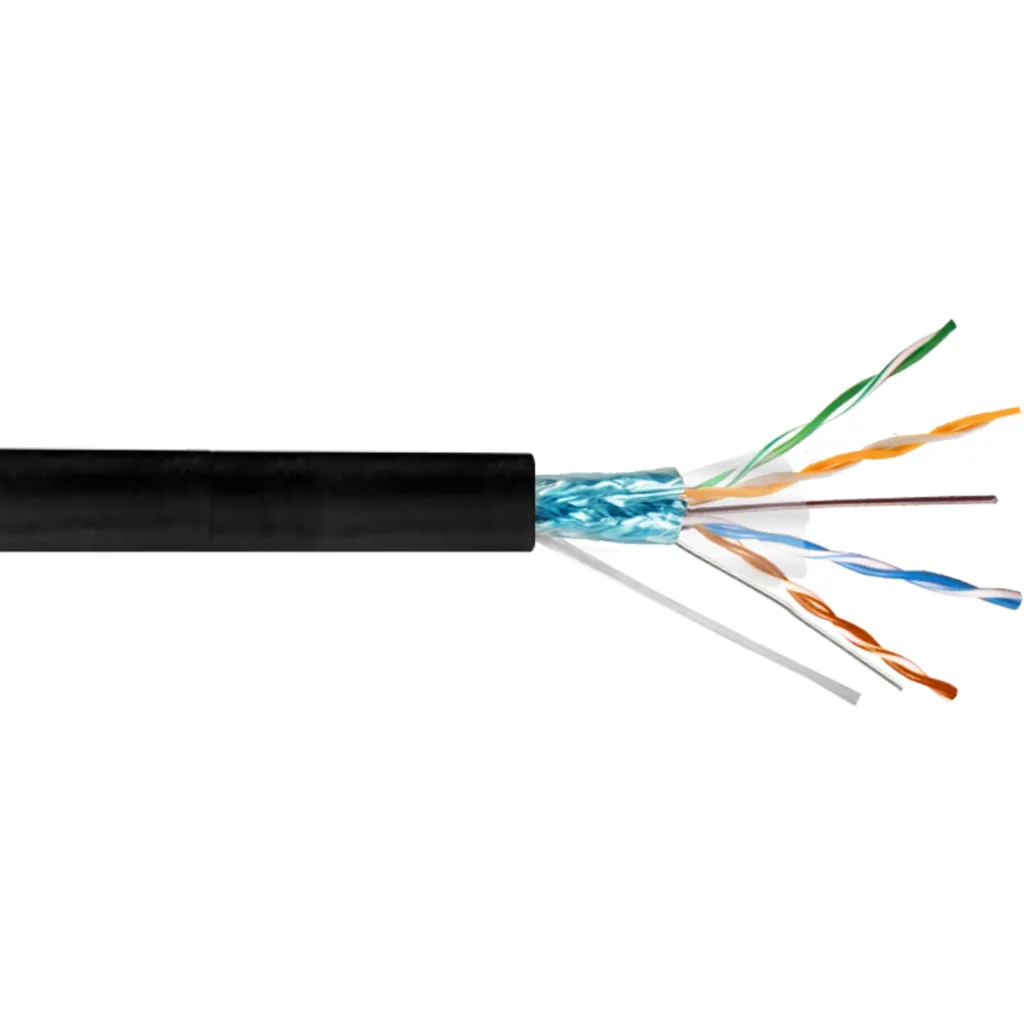 Imagen 1 de Cable de Red Linkchip F/UTP AWG25/0,45mm CCA ExteriorPE 305mts Color Negro 