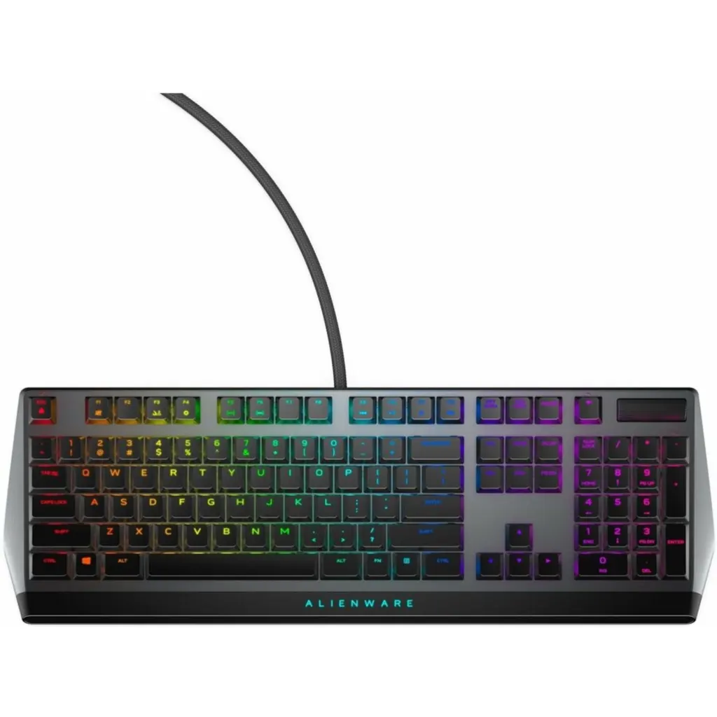 Imagen 1 de Teclado Alámbrico Dell Alienware LED RGB Mecanico USB Bajo Perfil Color Gris