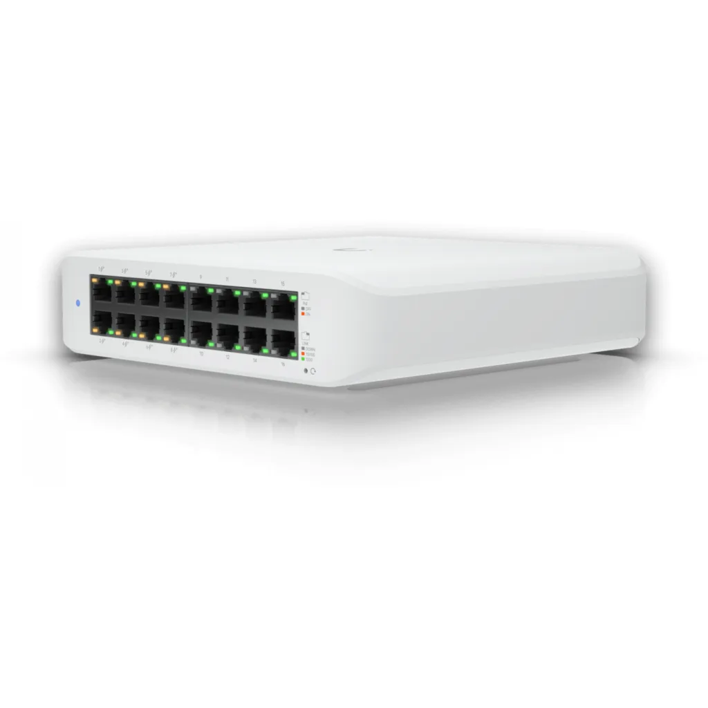 Imagen 5 de Switch PoE Ubiquiti USW-LITE-16-POE, 16x1000, 8xPoE+48af/52at, 45W Total, UniFi