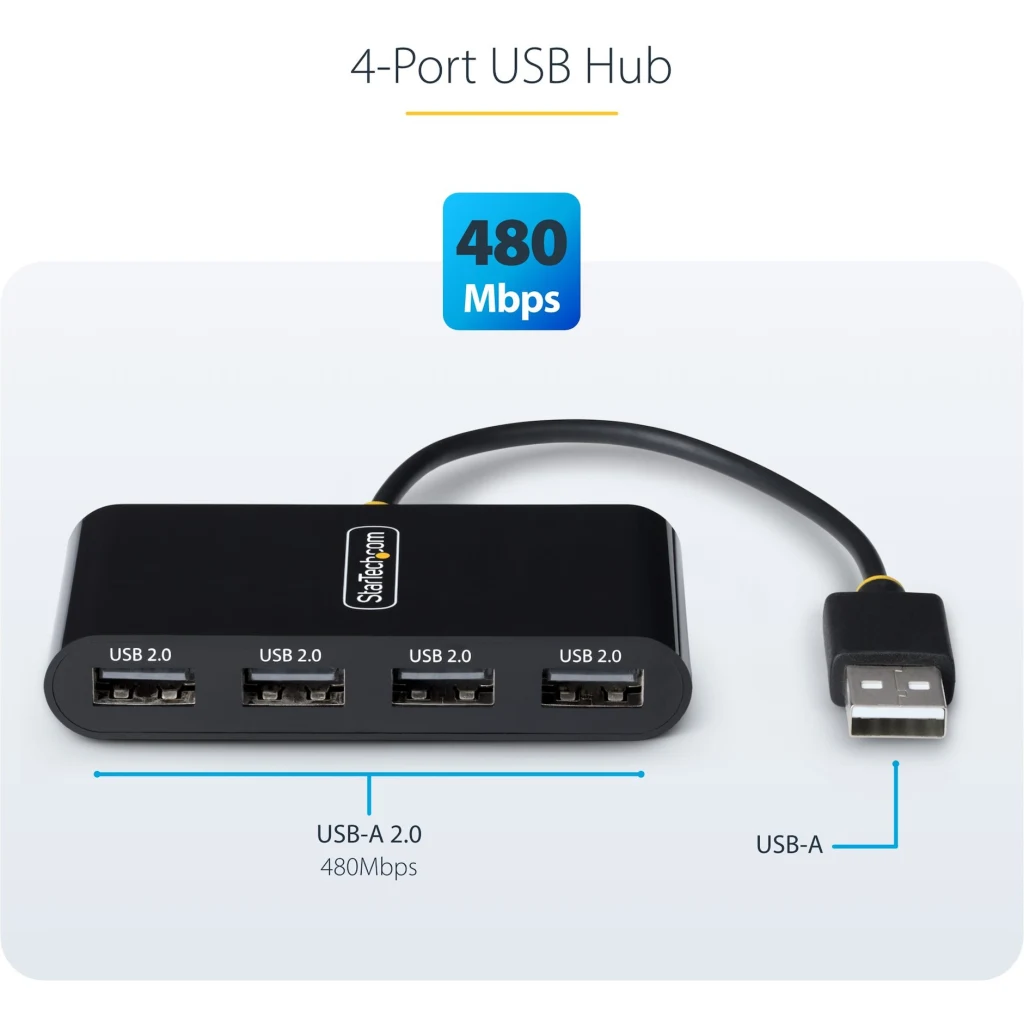 Imagen 3 de HUB StarTech ST4200MINI2, USB 2.0 de 4 Puertos -  480Mbps