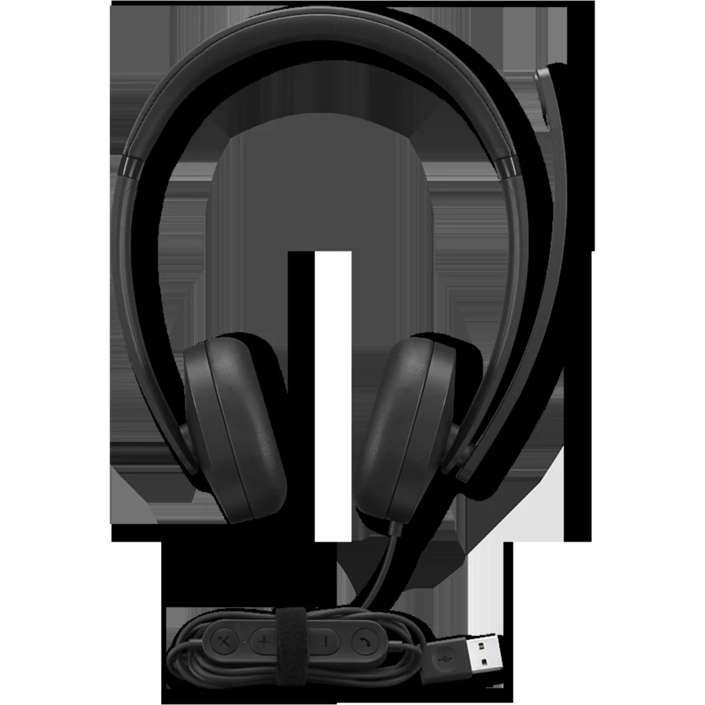 Auriculares Lenovo Stereo Headset Gen2  Conectividad Alámbrica USB-A Negro