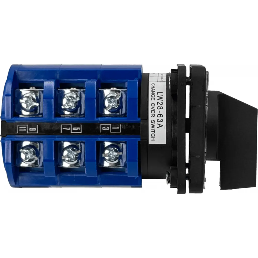 Conmutador 3-Fases 1-0-2 63A 660V 3-pos Interruptor 64x64mm D-90mm