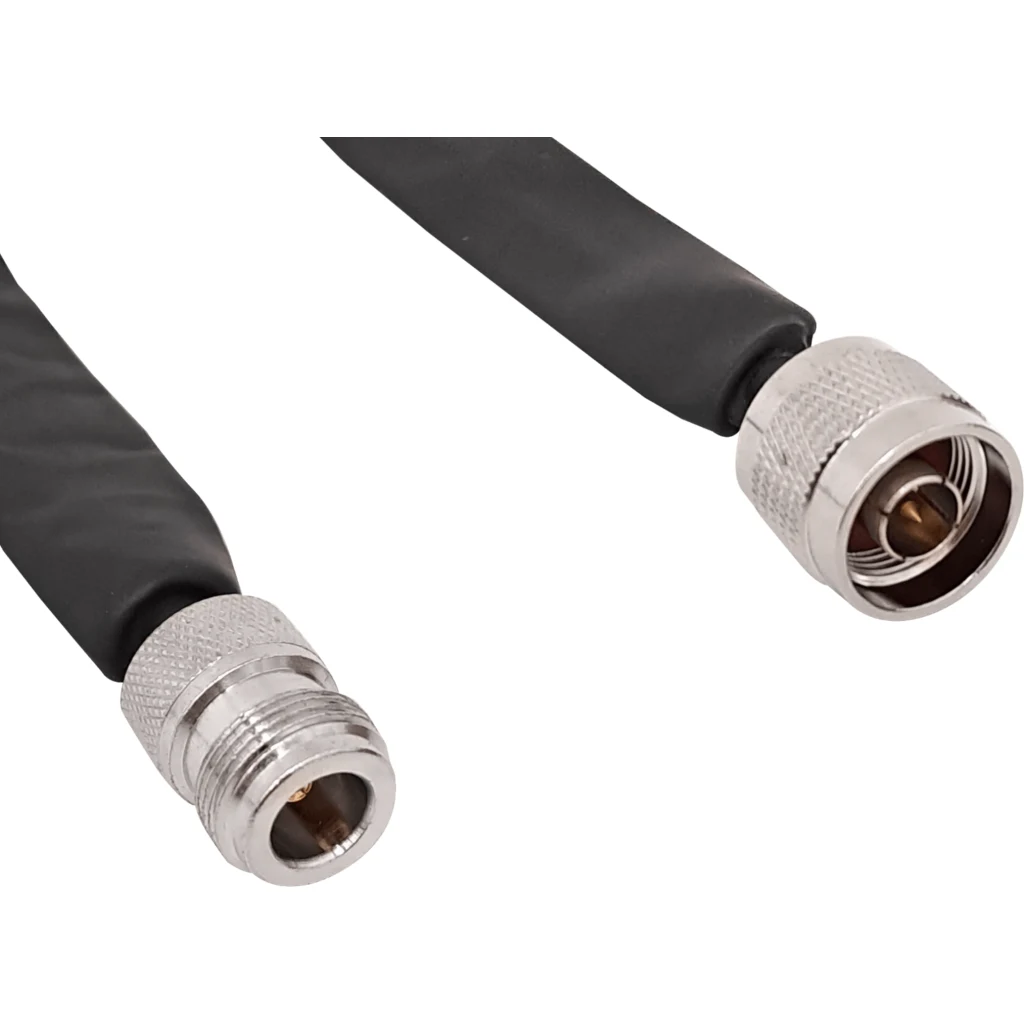 30cm Plano N-Hembra N-Macho Ventana Puerta Cable Coaxial 0-6GHz Negro
