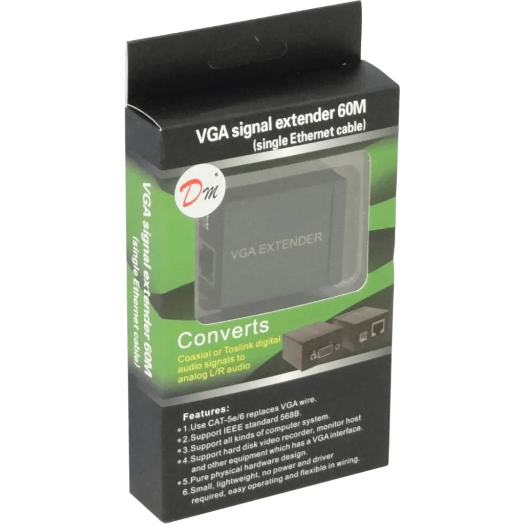 Extension Pasiva Pareja VGA-H UTP-RJ45 60mt no requiere fuentes poder