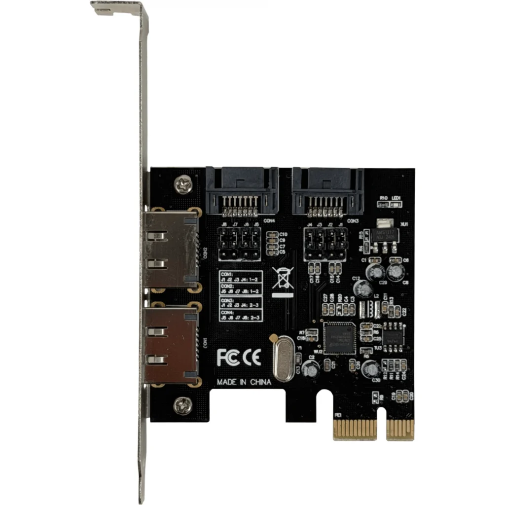 Tarjeta PCIe-x1 2-SATA3.0 2-eSATA3.0 PCIExpress ASM1061 asmedia