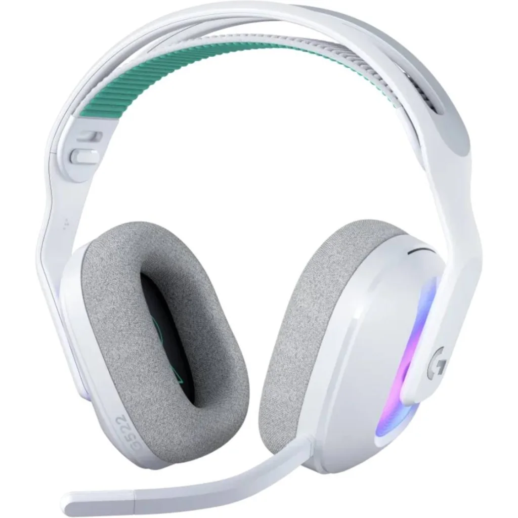 Audífonos Gamer Logitech G522, BT Lightspeed Alcance H/30 metros Color Blanco