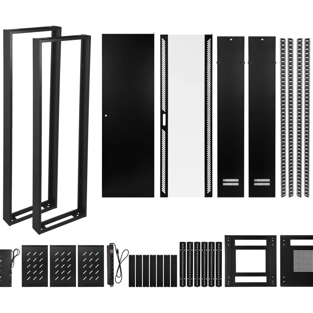 Imagen 6 de LINKMADE Desarmado 42U Vidrio 600mm 60cm-Fondo Rack Turbina Bandeja