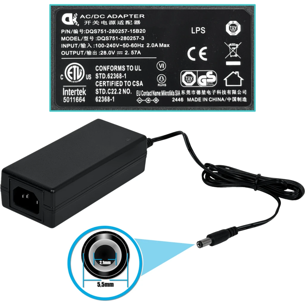 Imagen 6 de MIKROTIK Req-Cabl 5GHz 2-8dBi 360o 31dBm L4 26DBM 5-1000-PoE/9-30V USB