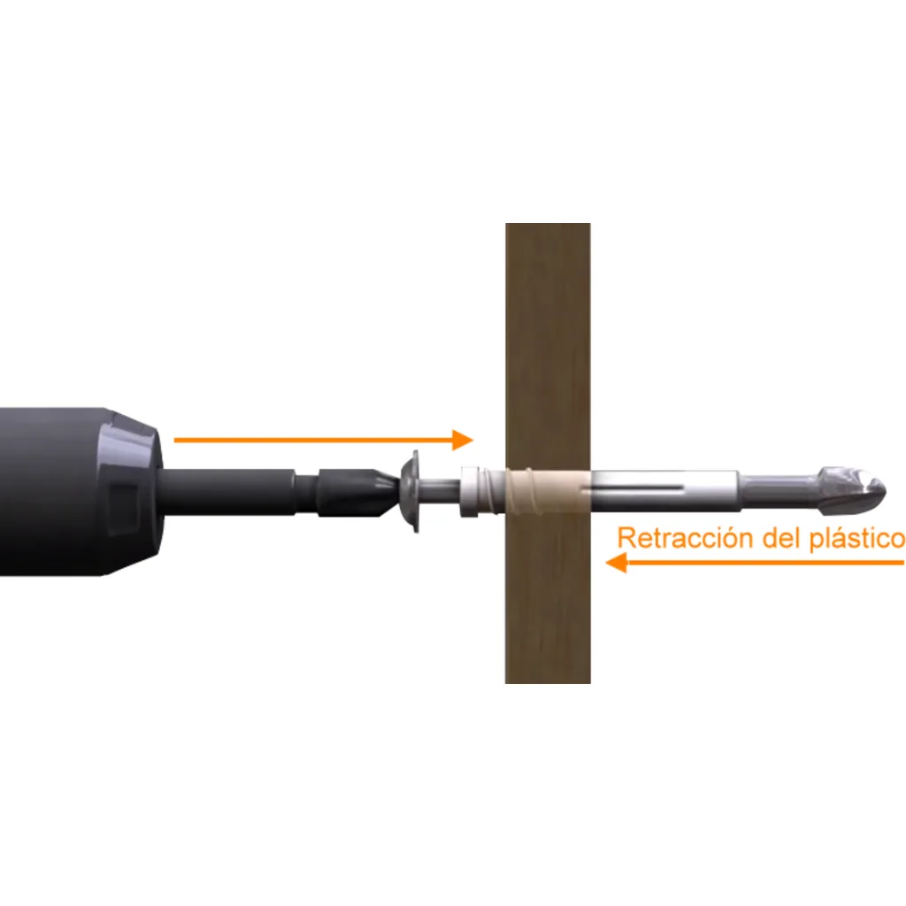DRYWALL Volcanita-9mm Tarugo-Tornillo-M6.3x54mm-Autoperfora 25-unids