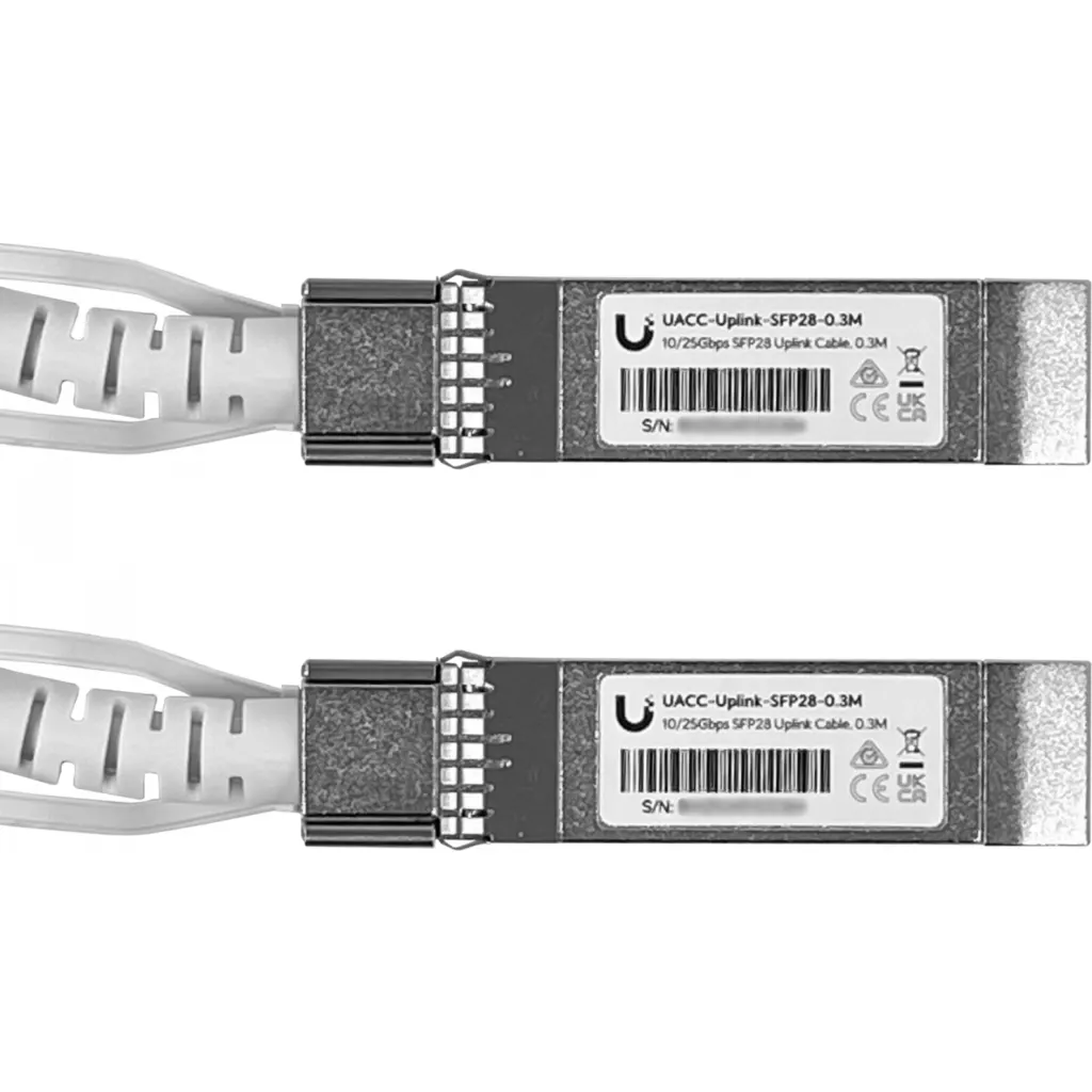 Imagen 1 de UBIQUITI 30cm Uplink SFP28-25Gbps Cobre Cable DAC Directo 1G/10G/25G