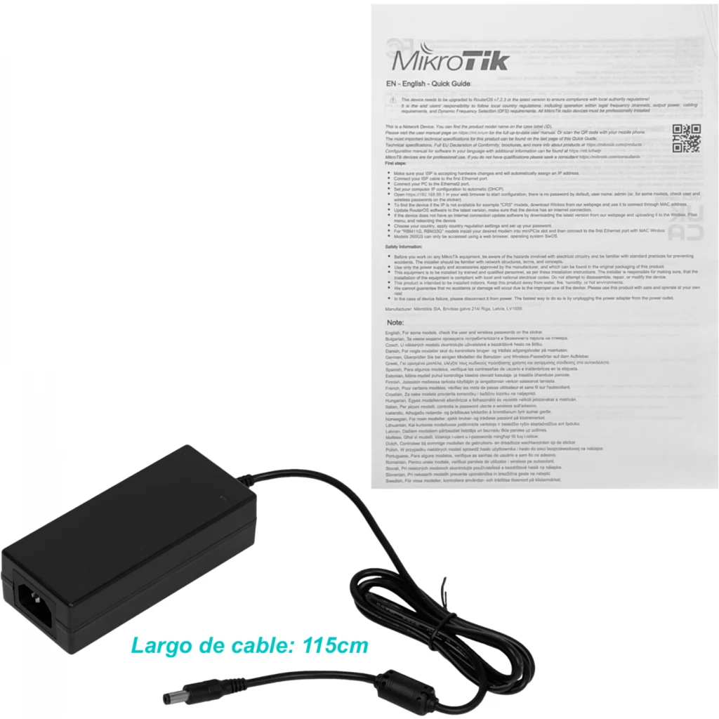 Imagen 1 de Switch Mikrotik RB260GSP, 5x Ethernet 10/100/1000 4-PoE/9-28VDC 1-SFP SwOS VLAN