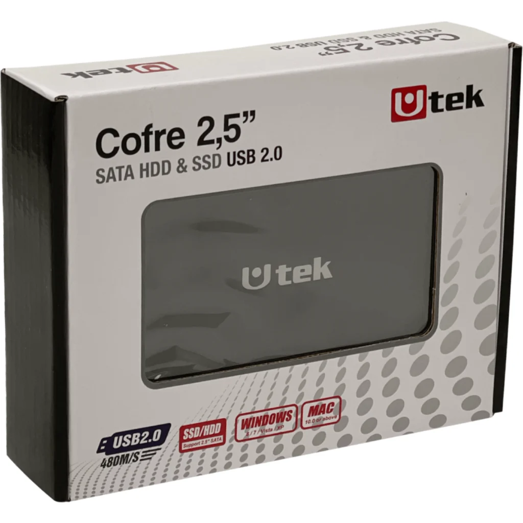 Imagen 2 de Cofre 2,5pulg SATA-USB2.0 solo-USB inc-Cable-AM UT-HDD020BL