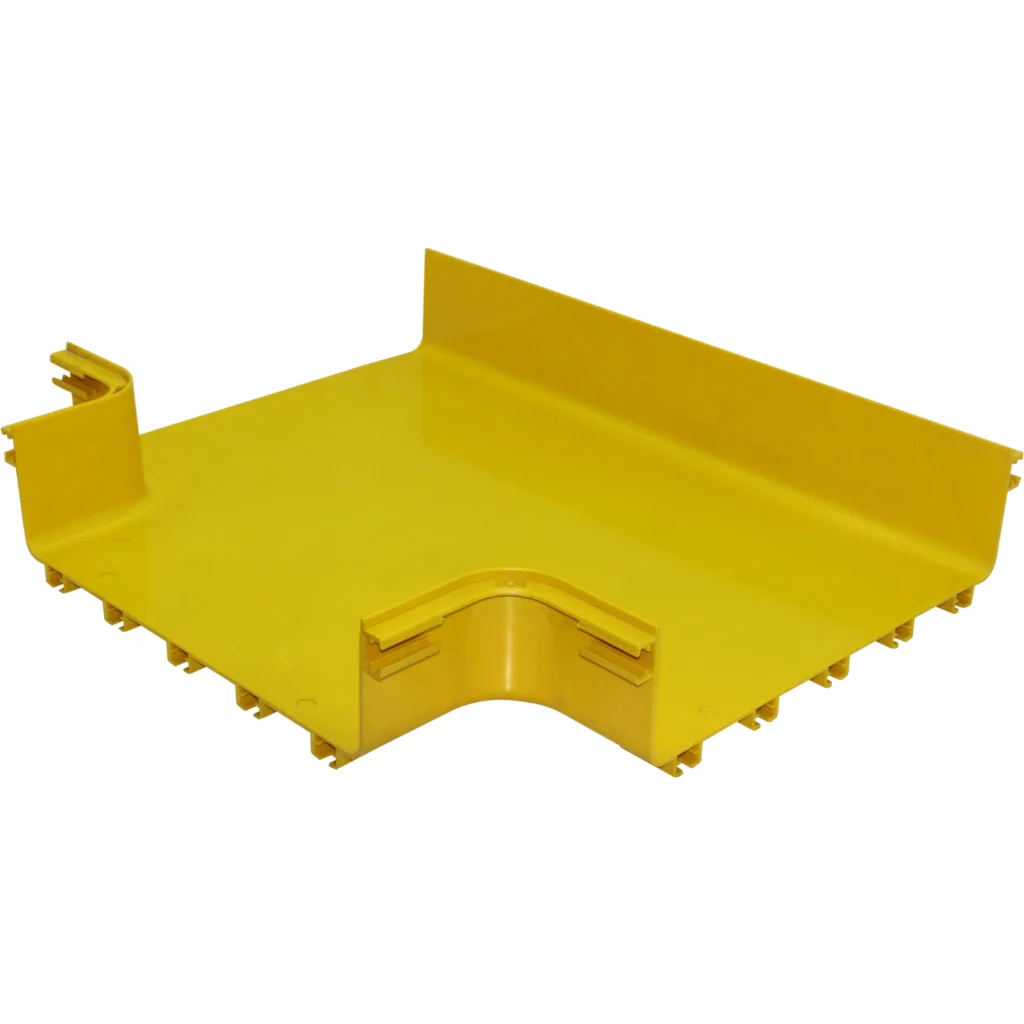 Imagen 1 de 360x100mm Derivacion Horizontal Tee Amarilla PC+ABS LSZH Macho